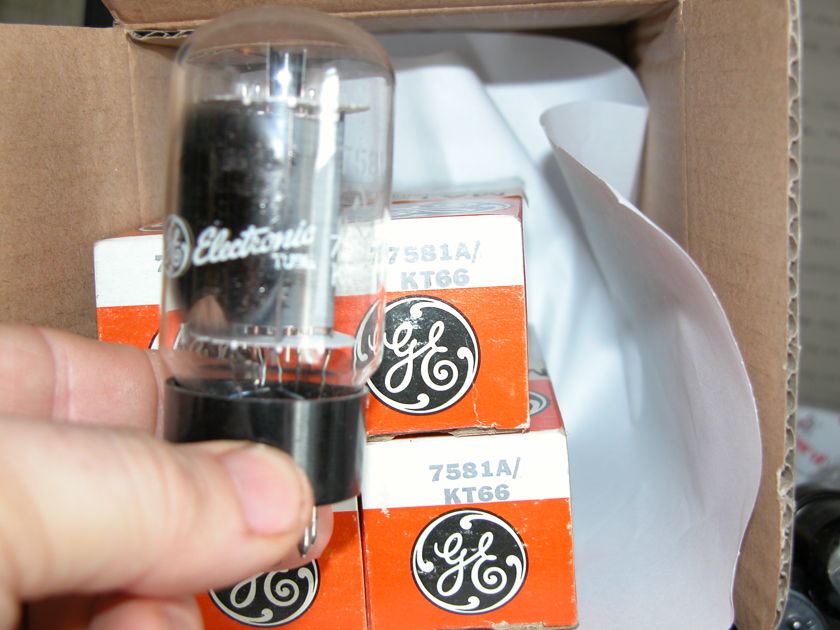 4 NEW IN THE BOX MINT GENERAL ELECTRIC 7581A/KT66/SUPER 6L6 TYPE TUBES ONE OF THE BEST EVER
