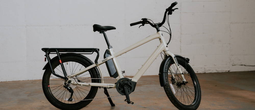 an urban Boost bike on a kickstand