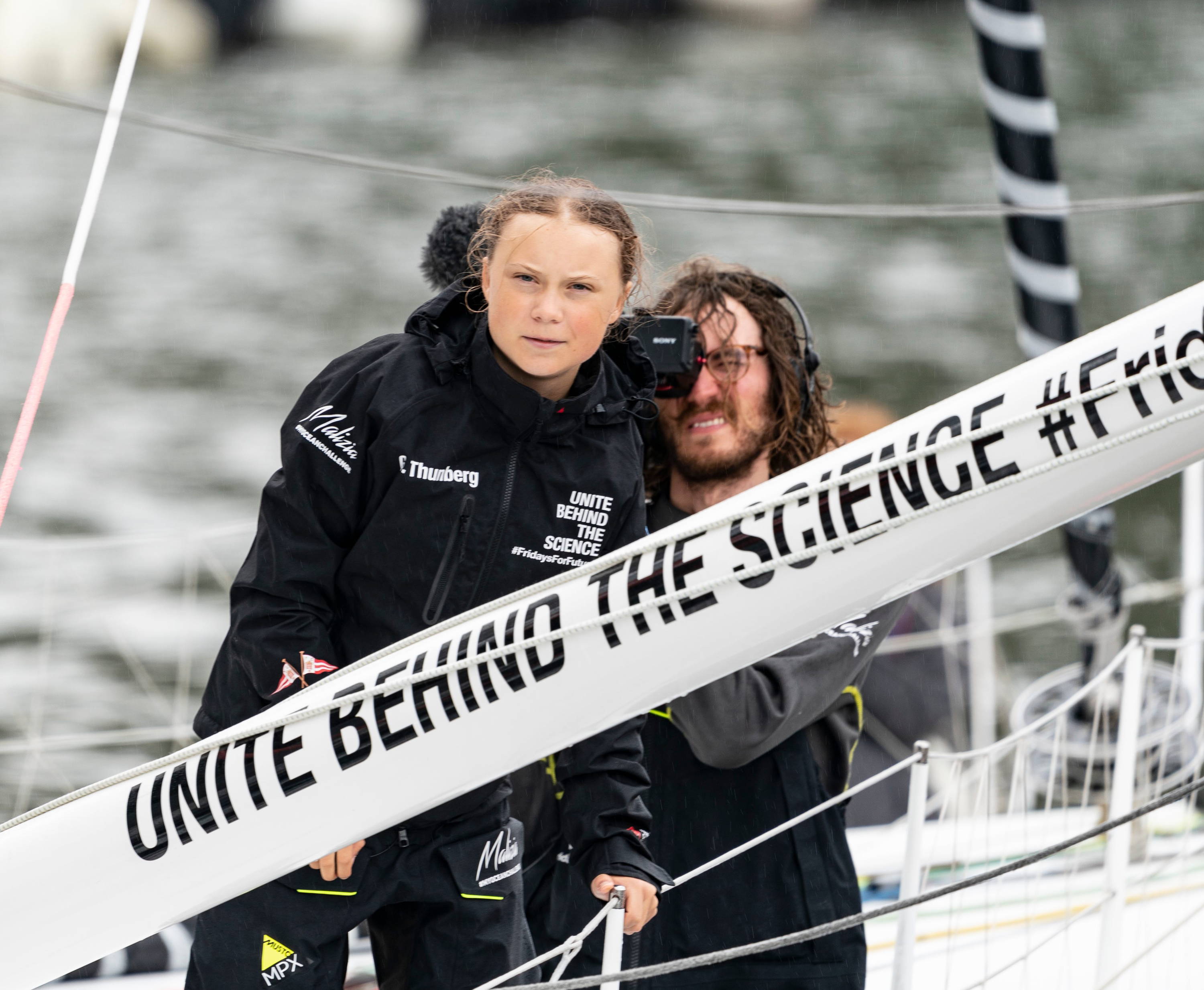 Greta Thunberg on a yacht