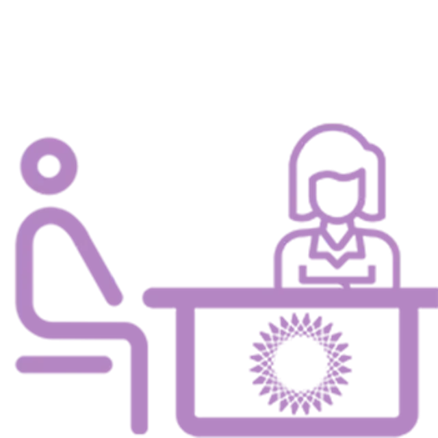 Purple icon of a checklist on a clipboard with a person silhouette and a pencil, representing task management or personal organization.