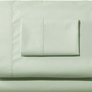 280-Thread-Count Pima Cotton Percale Sheet Set - King Size - Pastel Mint