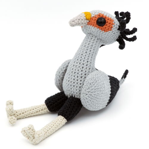 Pássaro Secretário Amigurumi