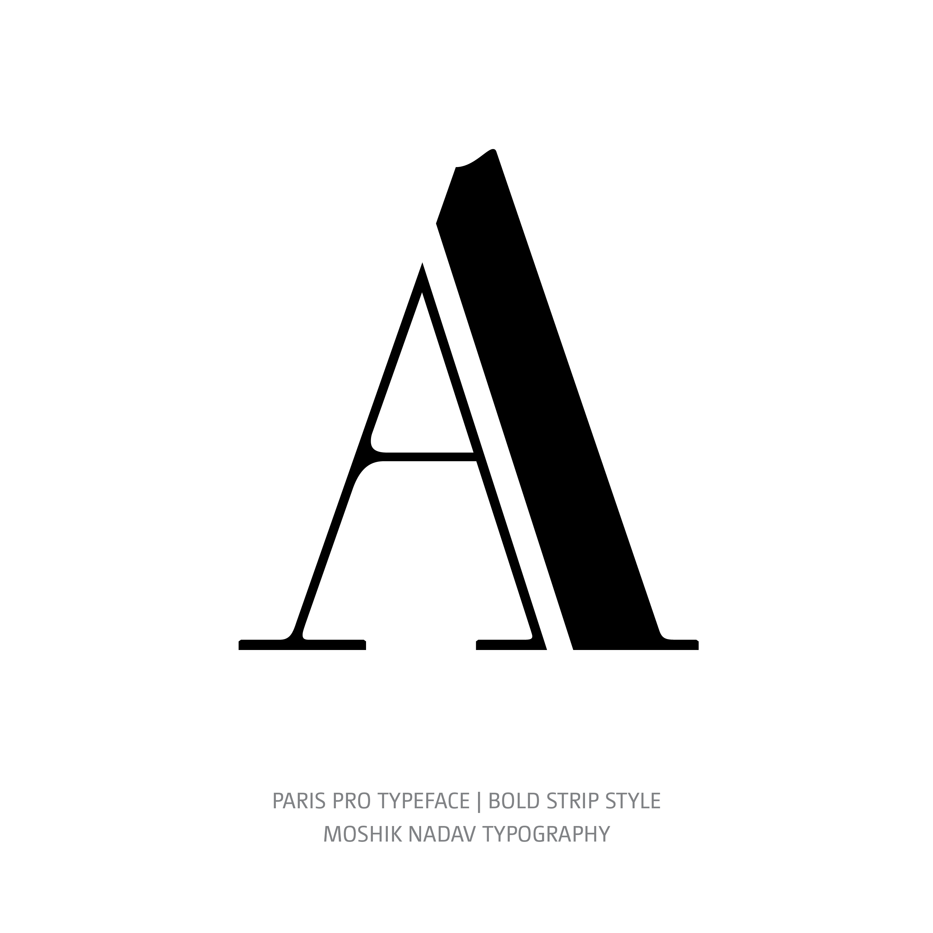 Paris Pro Typeface Bold Strip A