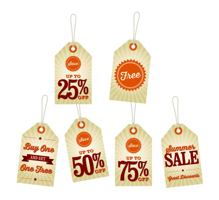 Custom printed swing tags for products and retail packaging
