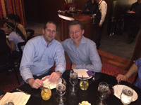 Chris Vallely of TDA and Oleg Tishkevich, who hosted multiple receptions in his massive Bellagio suite.