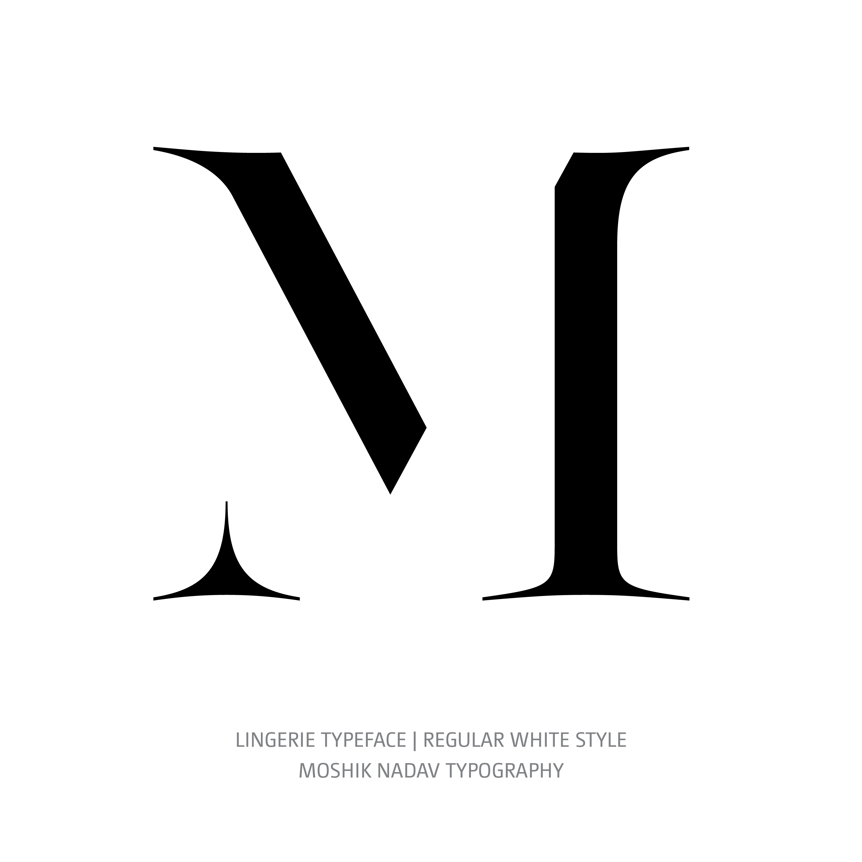 Lingerie Typeface Regular White M