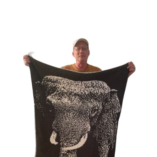 Emerging Elephant Lap Blanket
