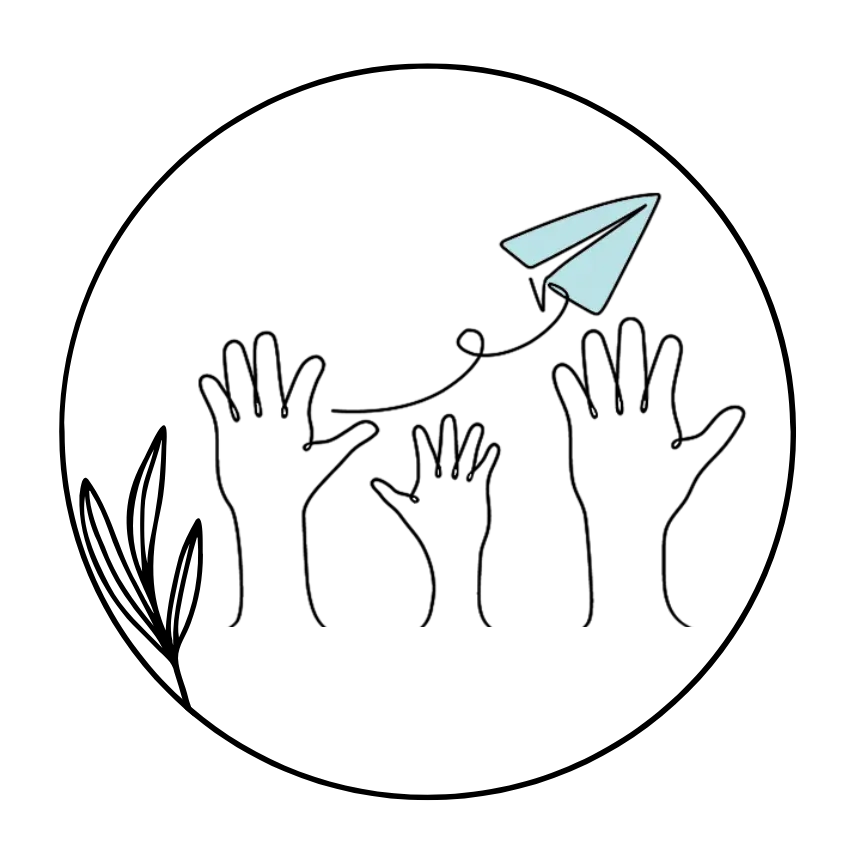 Line drawing of pencil signing paper with red heart in the middle