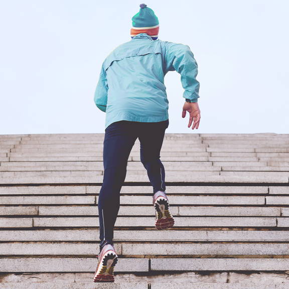 Running on stairs