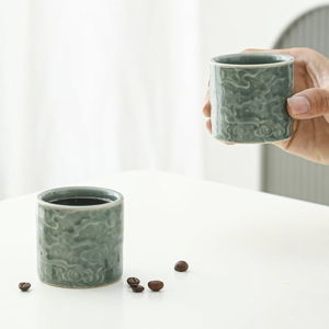 (Green) Ceramic Espresso Cups (Set of 4)
