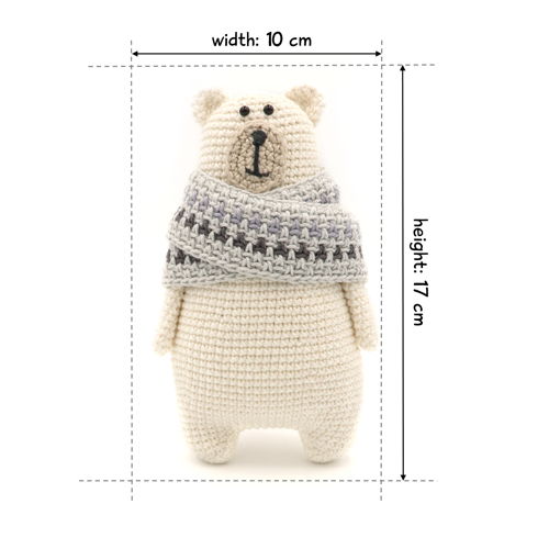 Urso Polar, Padrão de Crochê, Amigurumi