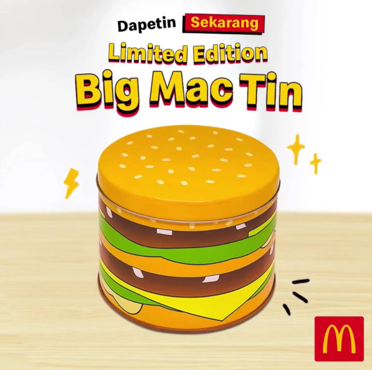 Katalog Promo: McDonalds: PROMO Limited Edition Big Mac Tin! Cukup nambah Rp 12.727 saja dengan di sertai pembelian Paket Hemat Big Mac atau Big Mac McFlavor Set - 1
