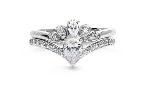 Difference bague de fiancailles mariage Flamme en Rose
