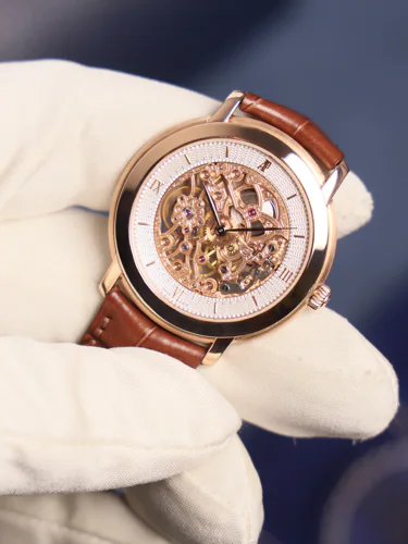 Audemars Piguet Jules Audemars 36mm Skeleton Hand-Wound Rose Gold Box and Paper 2004 15058OR.OO.A067CR.01