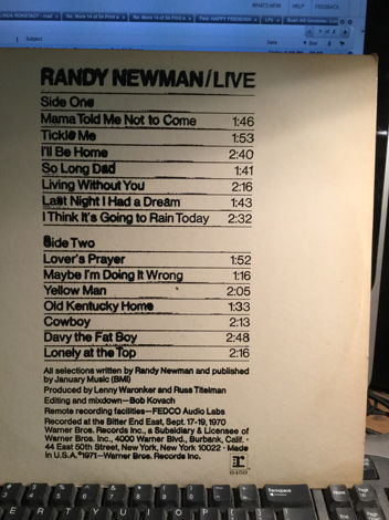 RANDY NEWMAN - Live