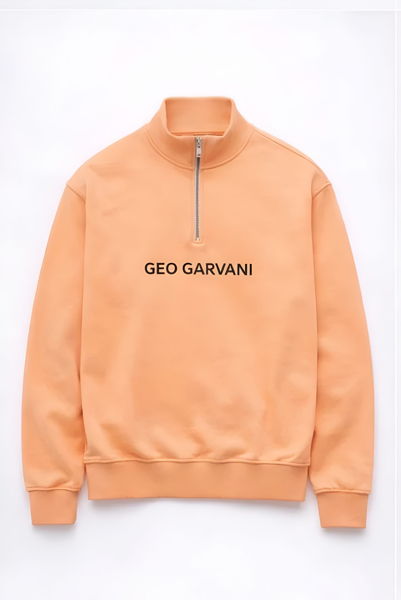 Sweatshirt with Zipped Neckline Cotton Fleece - Image 8