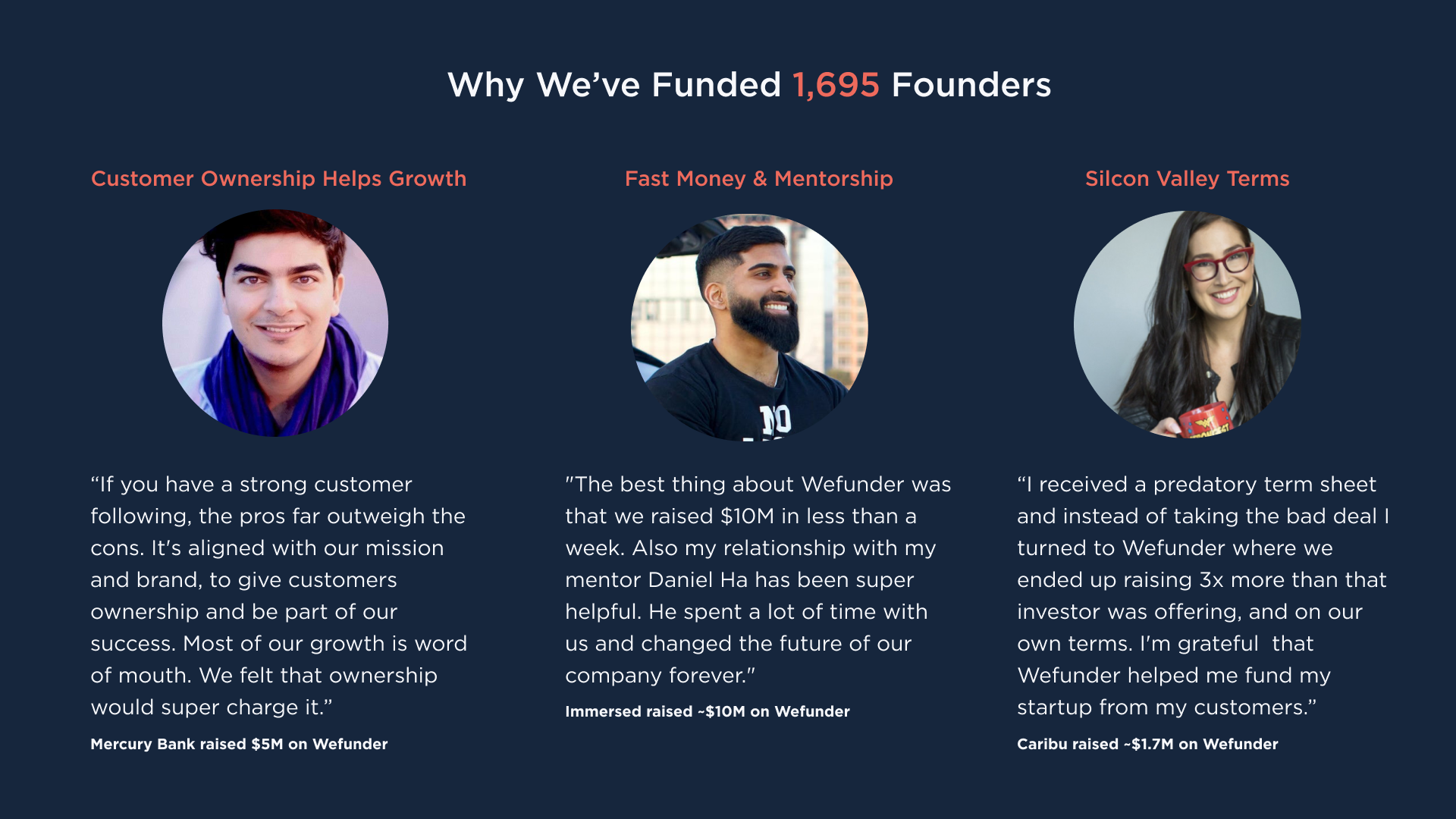 Wefunder fundraising terms comparison