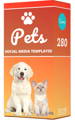 Pets Bundle, ready to share Social Media Templates about Pets, Dogs, Cats, Horses and more.