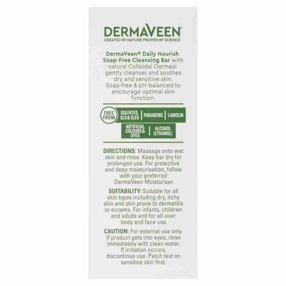 Dermaveen Daily Nourish Soap-Free Cleansing Bar For Dry & Sensitive Skin 115G - Image 3
