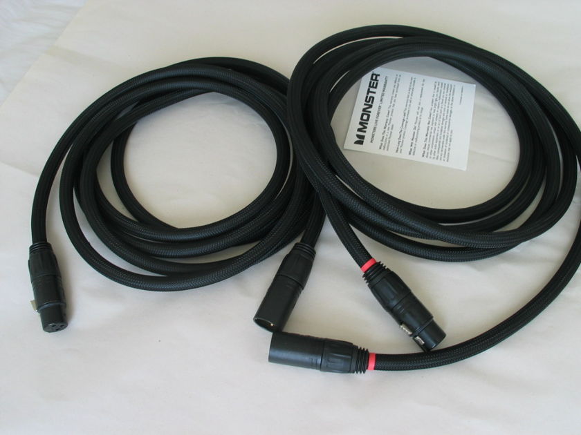 3m XLR new Monster cable M Series M1000i ultimate audiophile XLR Balanced interconnect cable Pair