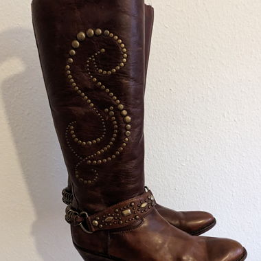 ash Boots - Braune Cowboy Stiefel Second Hand