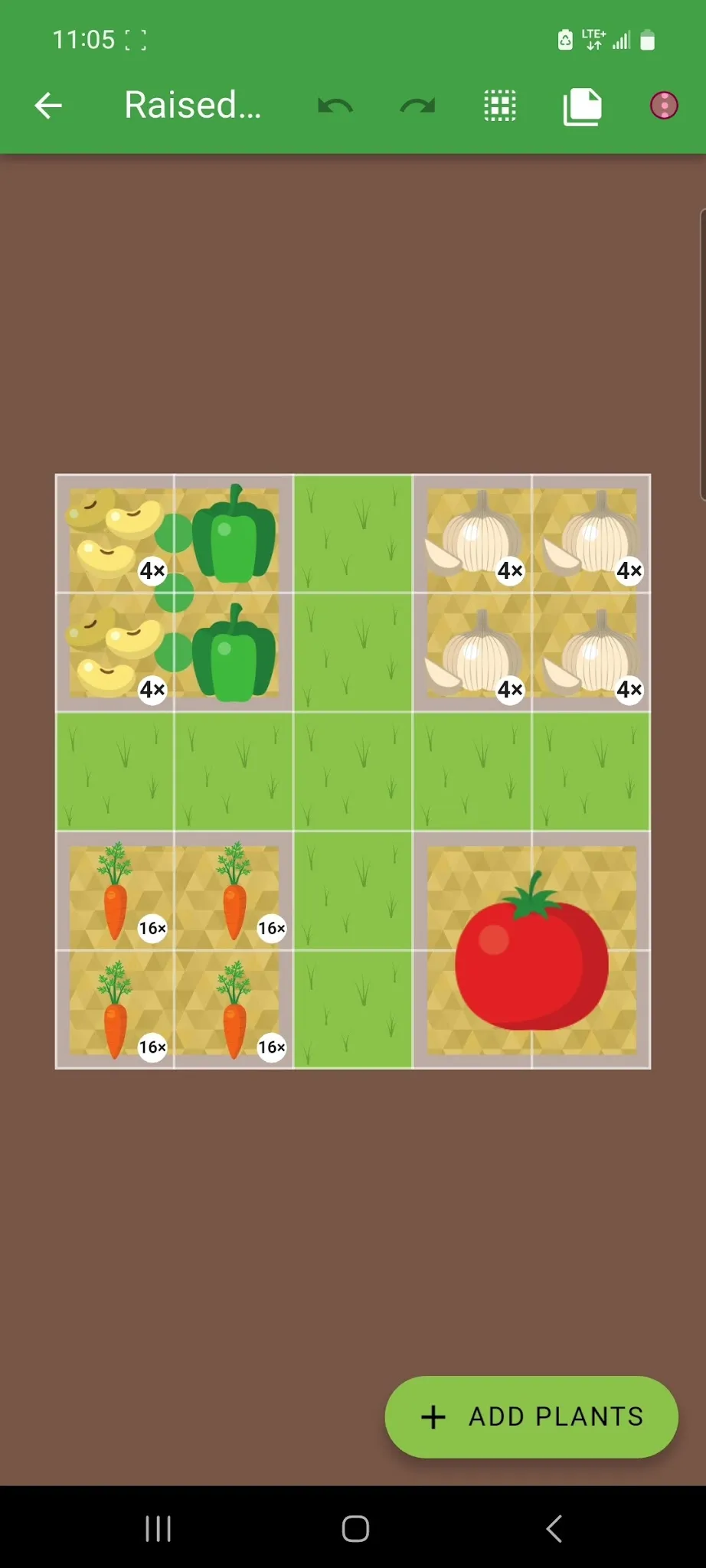 Access Garden Options Menu