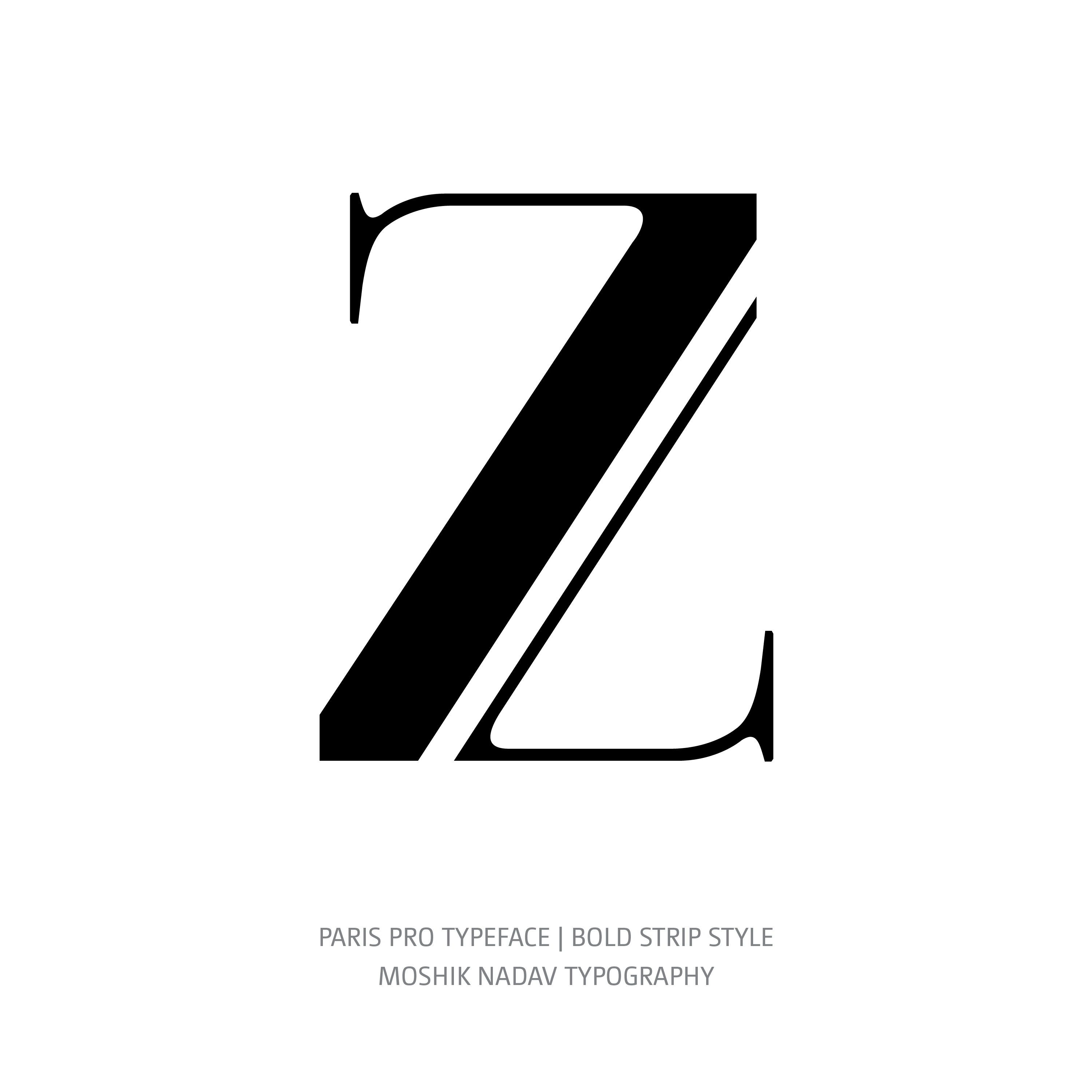 Paris Pro Typeface Bold Strip Z