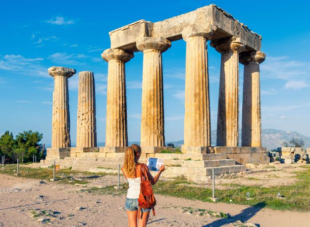 Ruins of temple of Apollo in Greece