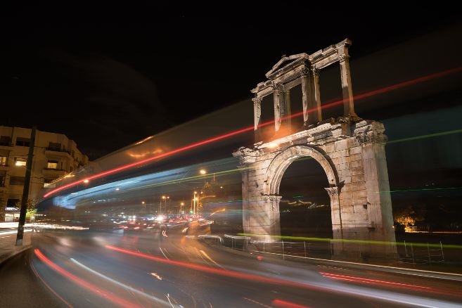 As a grand entrance, Hadrian's Arch beckons visitors with awe