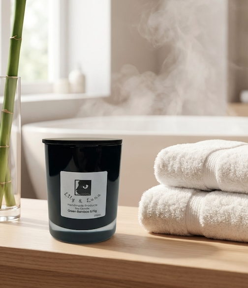 Soy Candle - Green Bamboo & Fig (250g)