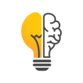 Lightbulb innovation logo