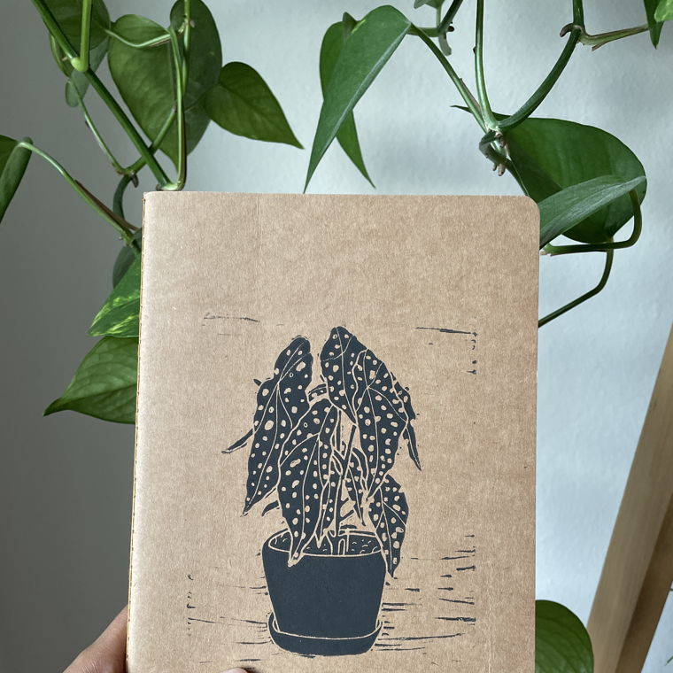 Diary with a begonia print