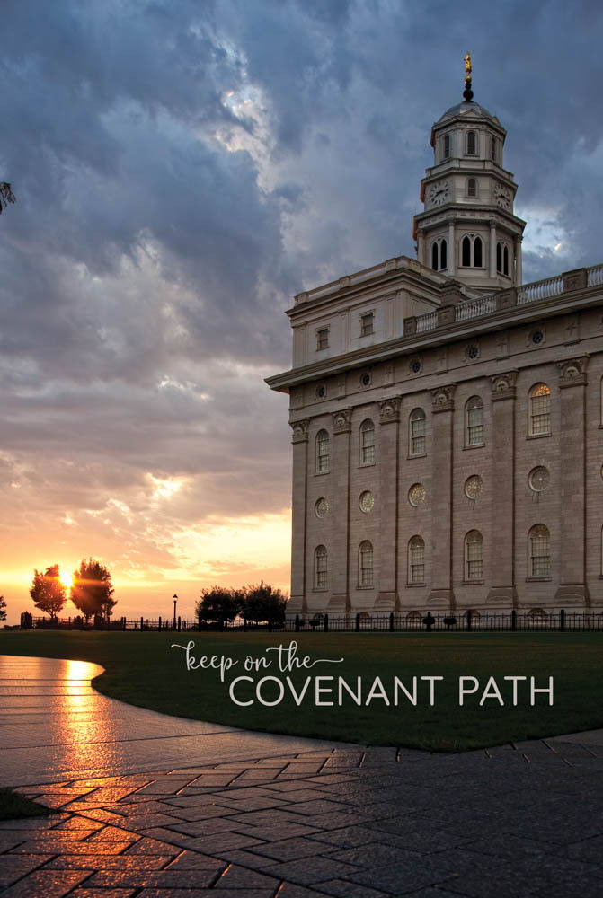 Poster of the Nauvoo Temple at sunset.