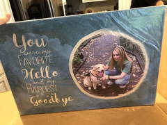 "You Were My Favorite Hello and My Hardest Goodbye", Dog Memorial Sign