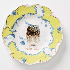 Lou Rota Mother Nature Dessert Plate - Owl