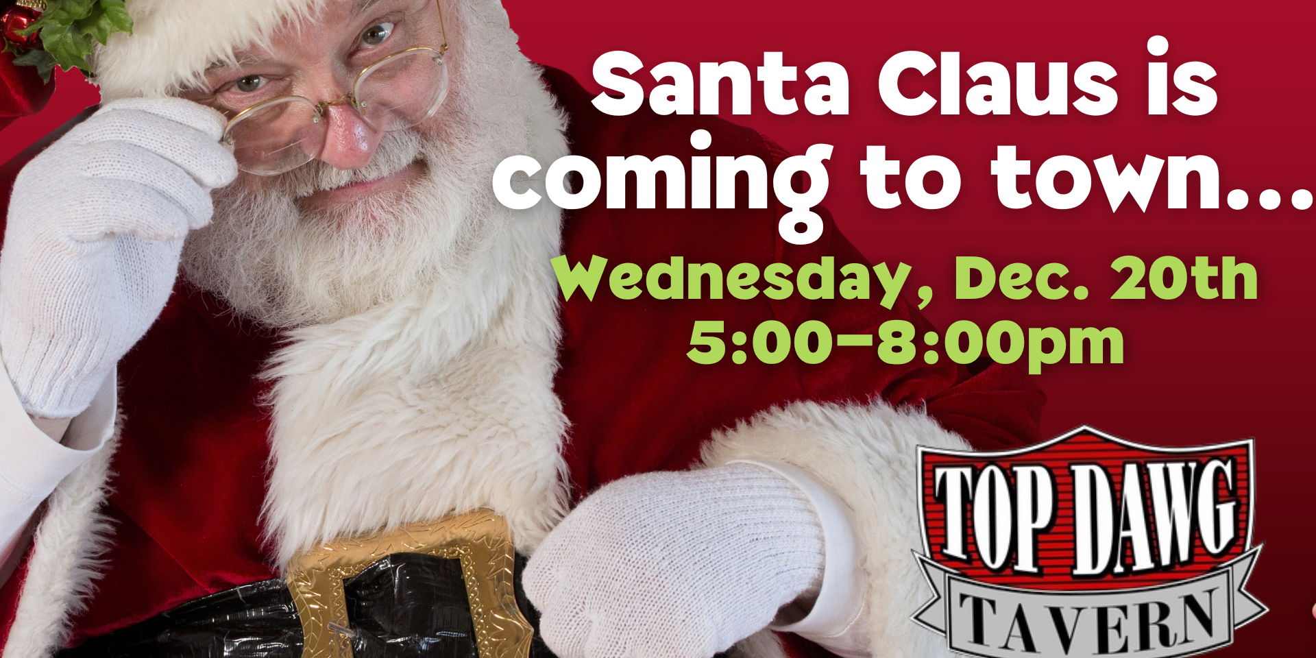 Santa Claus at Top Dawg Tavern promotional image