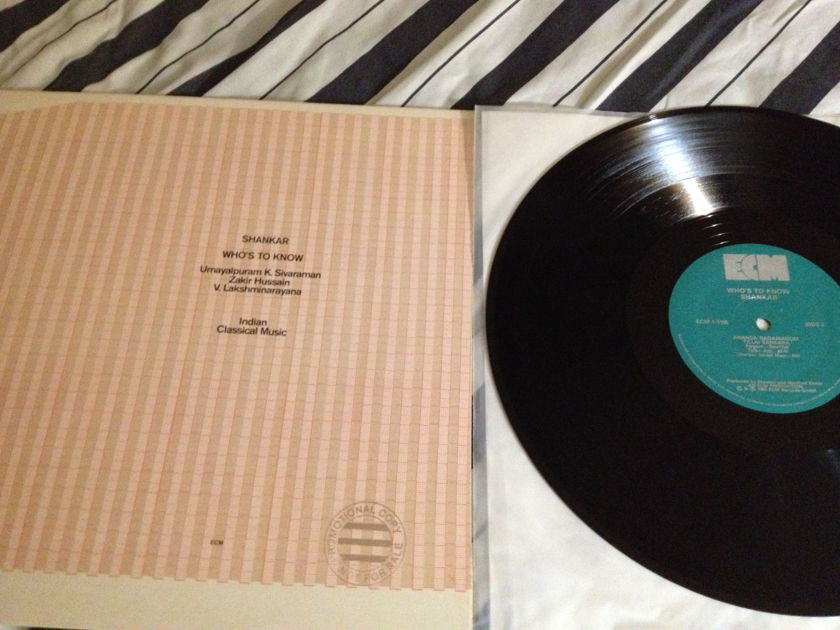 Shankar - Who's To Know Indian Classical Music ECM Label LP NM Quiex II Colored Vinyl