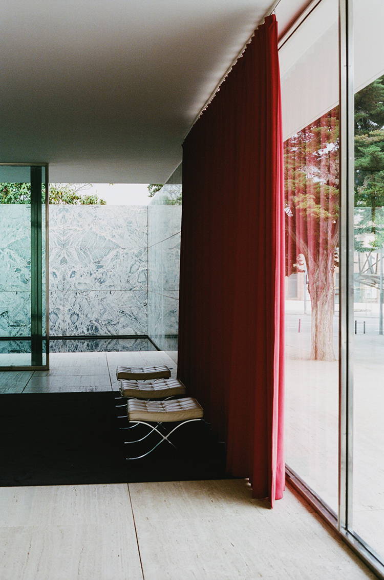 Barcelona Pavilion, designed by Mies van der Rohe | Photographed by Hannah Davis for Wolf & Moon