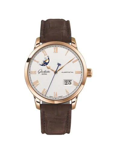 Senator Excellence Panorama Date Moonphase Red Gold / Silver / Nubuck - Folding