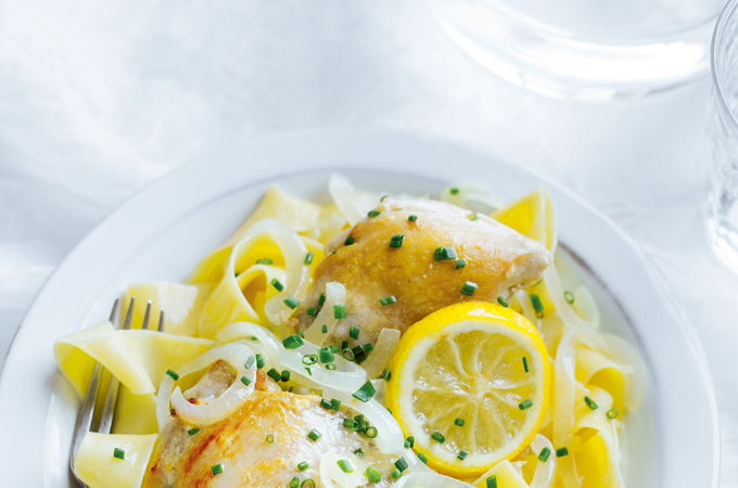 Sautéed Chicken with Lemon and Onions