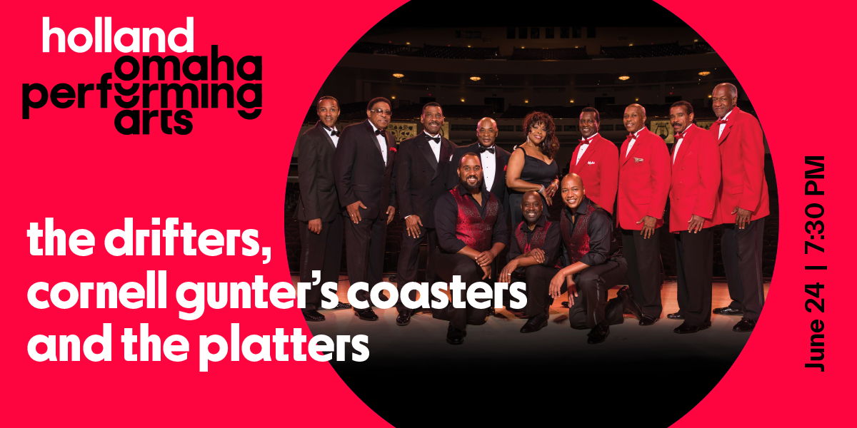 The Drifters, Cornell Gunter’s Coasters and The Platters promotional image