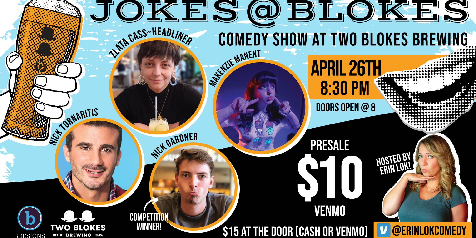 Jokes @ Blokes Comedy Show  promotional image