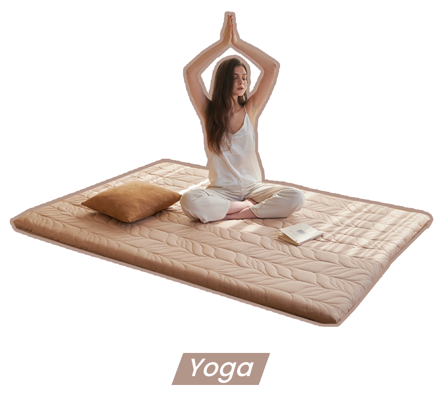 doing yoga on floor mattress