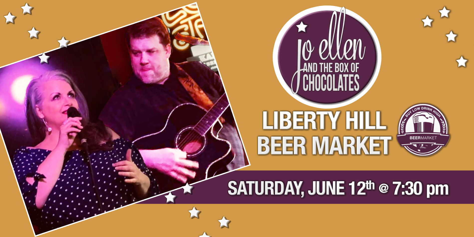 Jo Ellen and the Box of Chocolates at Liberty Hill Beer Market promotional image
