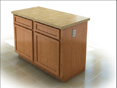 ISLAND A: 48″ ISLAND WITH 1″ OVERHANG OP905 ISLAND A: 48″ ISLAND WITH 1″ OVERHANG OP905