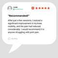 Testimonial from customer Linda