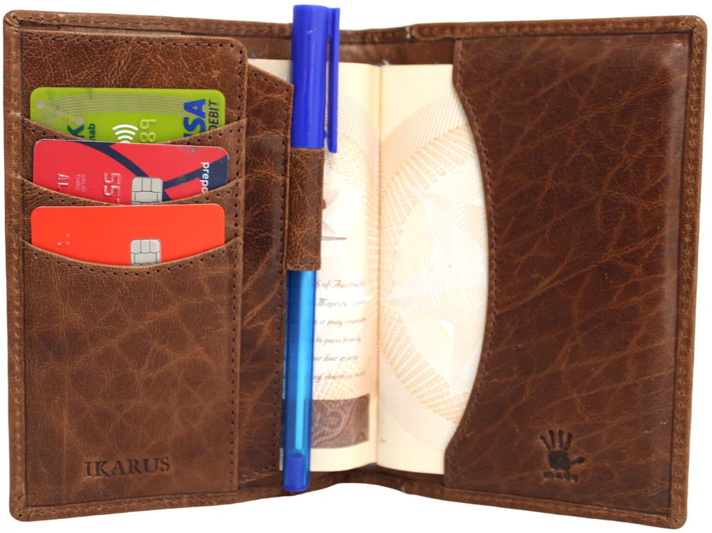 RFID Security Lined Leather Passport Holder Full Grain Cow Hide Leather. Style number: 11017 Hide & Chic - Image 16