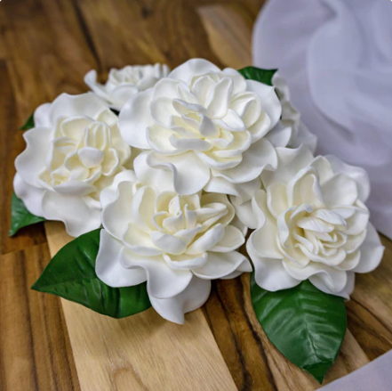 Open Gardenia Flowerheads ( 6 Pack ) - Realistic Artificial Flowers