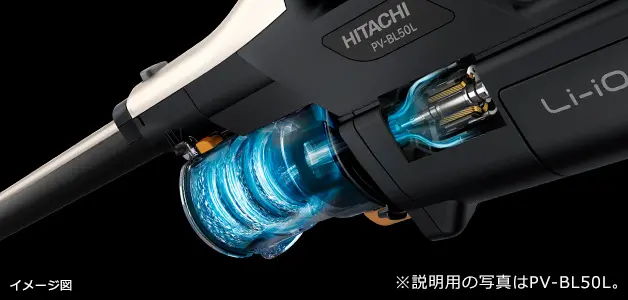 パワフルな吸引力でしっかりごみを吸い込みます。