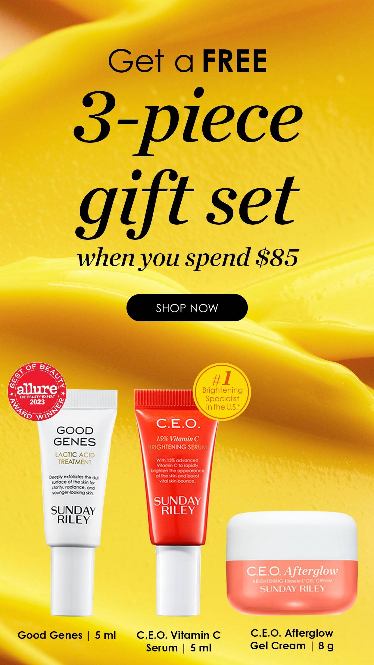 Get a FREE 3-piece gift set when you spend $85